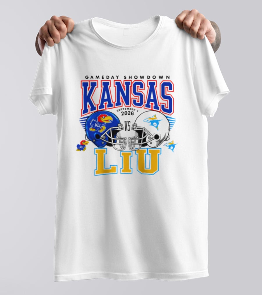 Kansas Vs LIU Gameday Showdown September 2026 T-Shirt