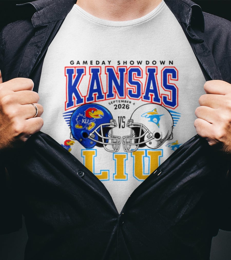 Kansas Vs LIU Gameday Showdown September 2026 T-Shirt