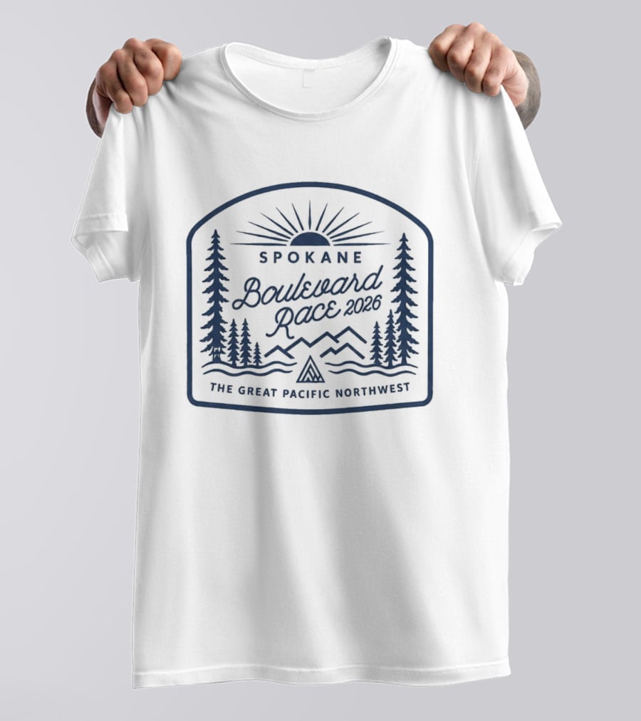 Spokane Boulevard Race 2026 Sun And Trees The Great Pacific Northwest T-Shirt