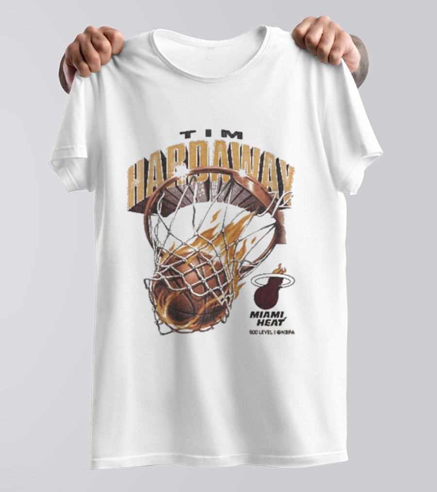 Tim Hardaway Miami Heat Basketball Flames Collier County T-Shirt