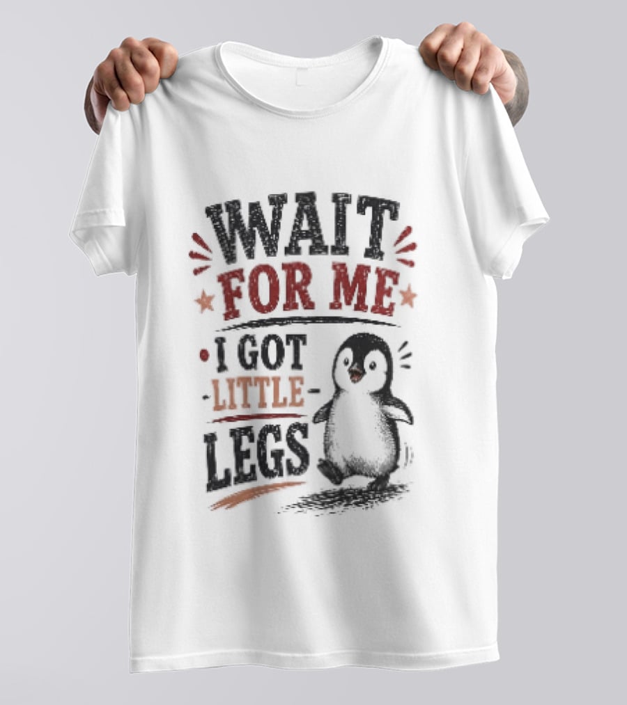 Wait For Me I Got Little Legs Penguin T-Shirt