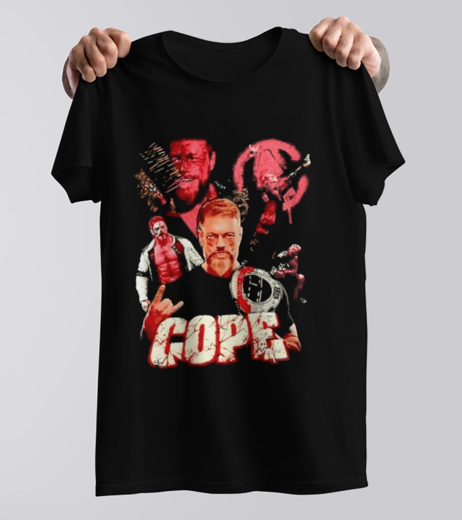Adam Copeland Wrestling Pose Cope AEW Iconic Red T-Shirt