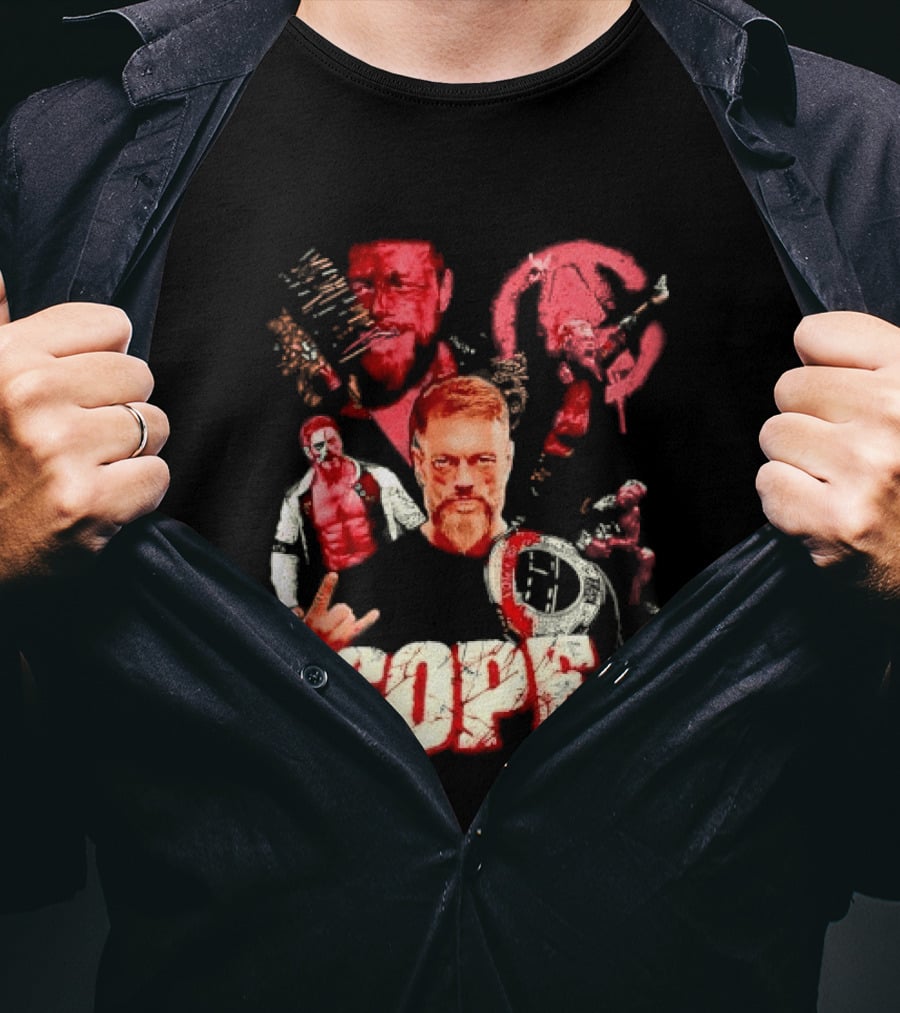 Adam Copeland Wrestling Pose Cope AEW Iconic Red T-Shirt