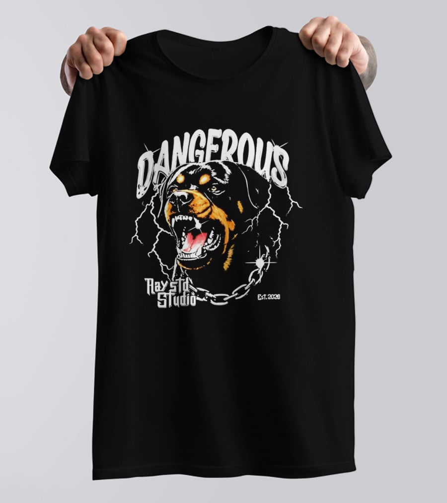 Dangerous Rottweiler Ray Etl Studio Est 2026 T-Shirt