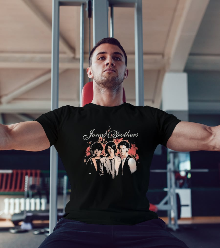 Jonas Brothers Burning Up All Over Again Tour 2026 Throwback Photo T-Shirt
