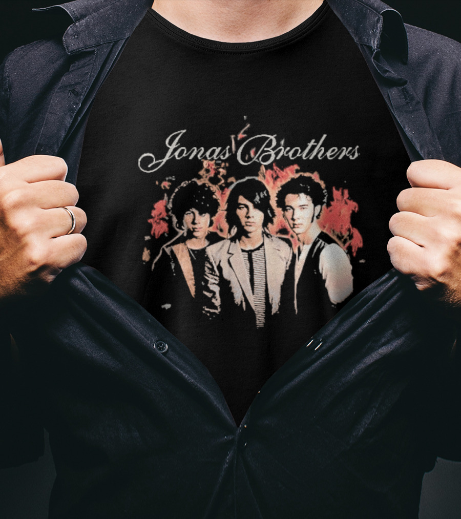 Jonas Brothers Burning Up All Over Again Tour 2026 Throwback Photo T-Shirt