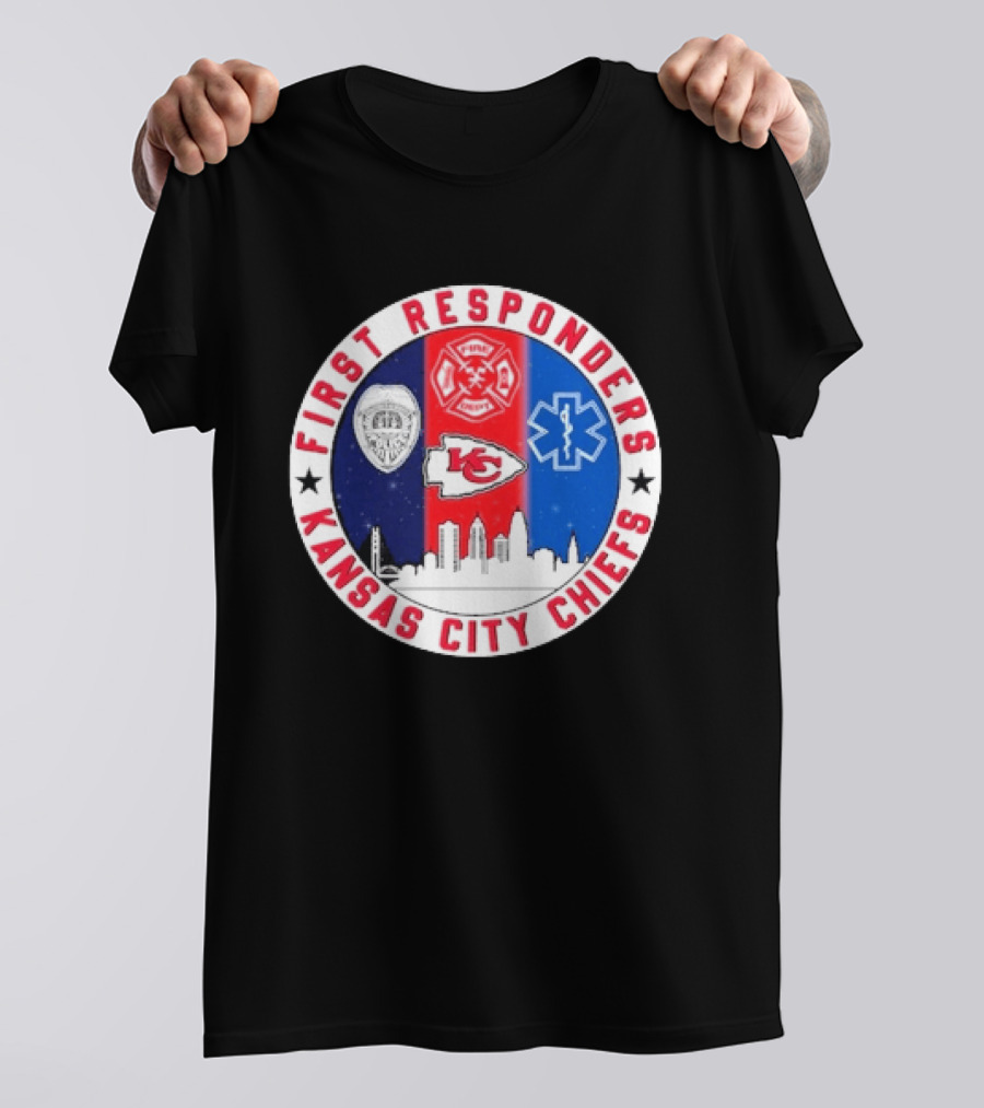 Kansas City Chiefs First Responders 9.11 Never Forget T-Shirt