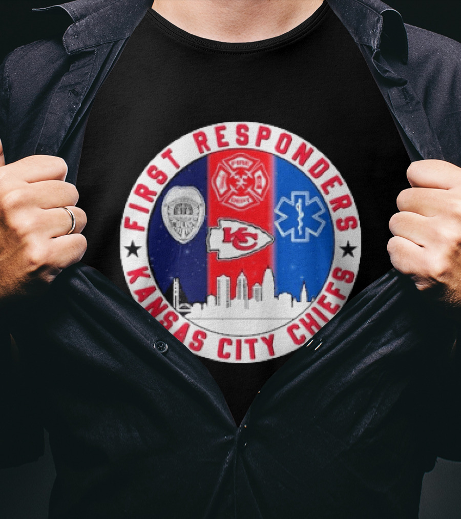 Kansas City Chiefs First Responders 9.11 Never Forget T-Shirt