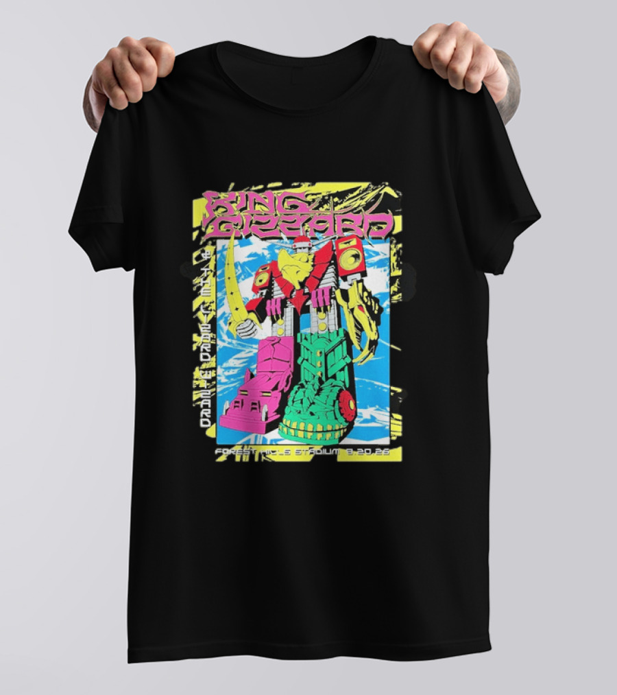King Gizzard And The Lizard Wizard Queens New York 2026 Forest Hills Stadium August 20 Robot T-Shirt