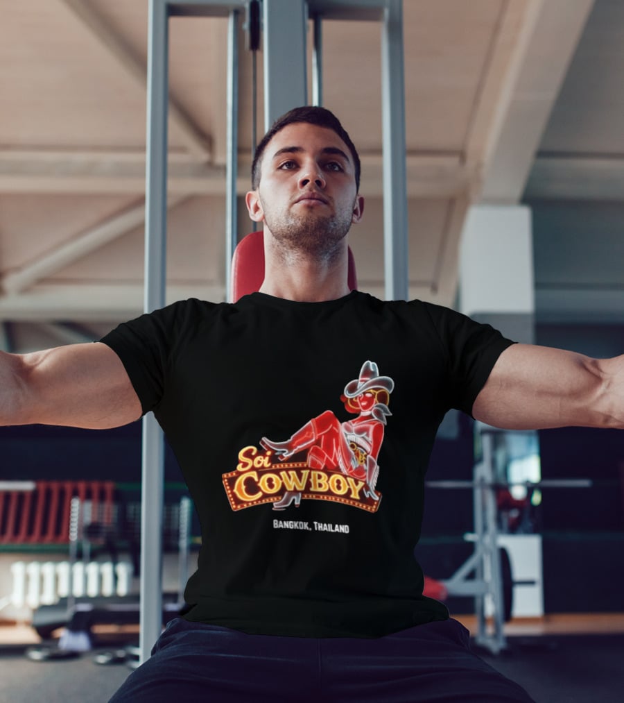 Soi Cowboy Bangkok Thailand Cowgirl Neon Sign T-Shirt