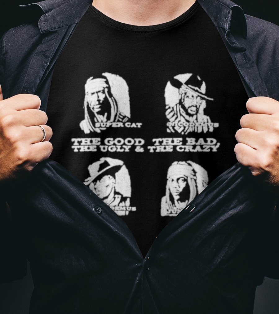 The Good The Bad The Ugly And The Crazy Super Cat Nicodemus Cowboy Wild West Cats T-Shirt