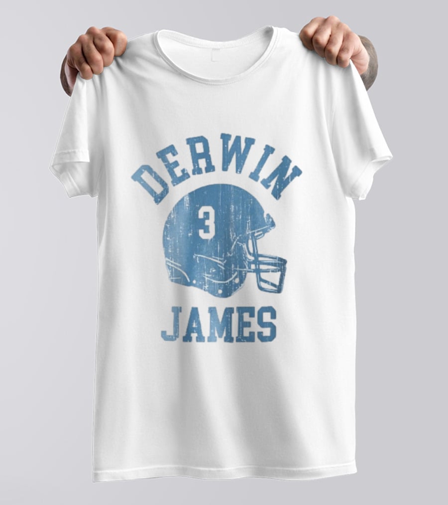 Derwin James Number 3 Distressed American Football Helmet T-Shirt