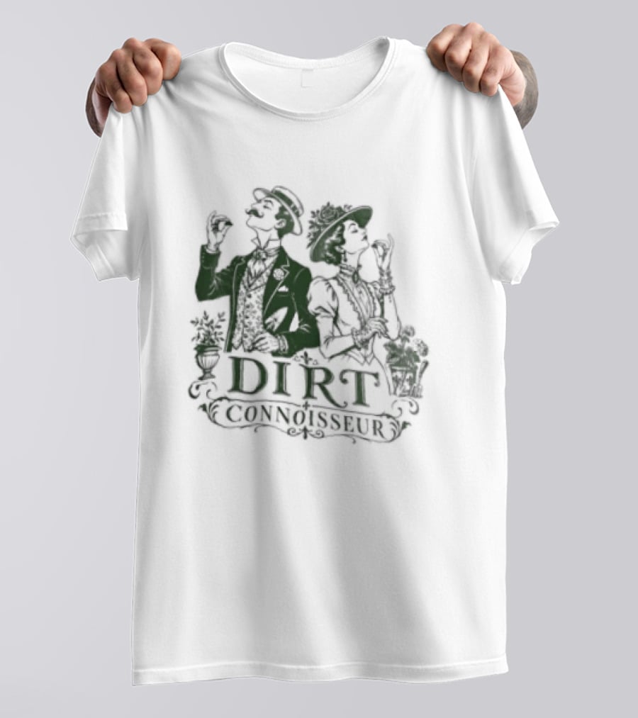 Victorian Couple Dirt Connoisseur Gardening T-Shirt