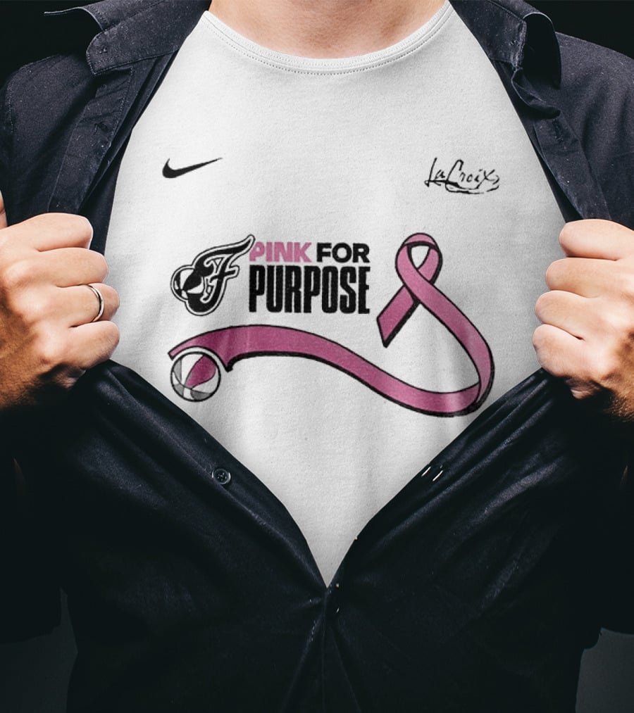 Nike LaCroix Indiana Fever Pink Ribbon Pink For Purpose T-Shirt