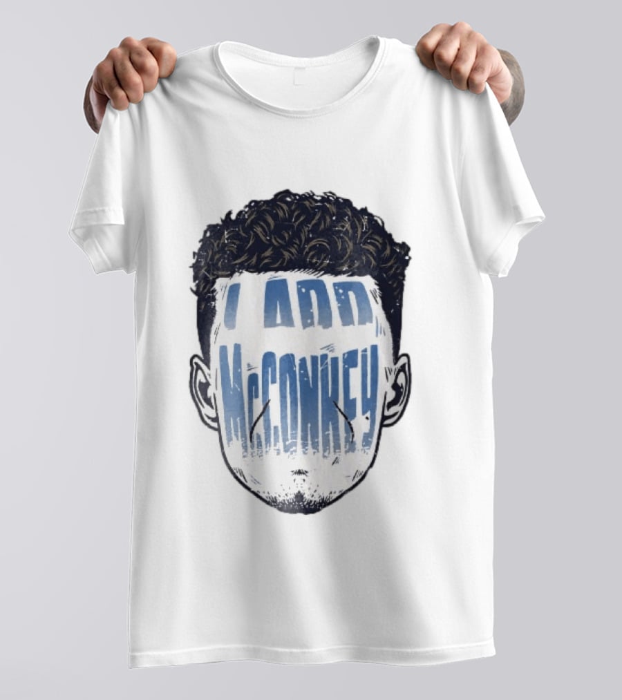 Ladd McConkey Curly Hair Face T-Shirt
