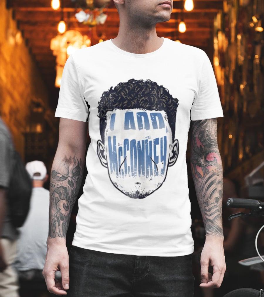 Ladd McConkey Curly Hair Face T-Shirt