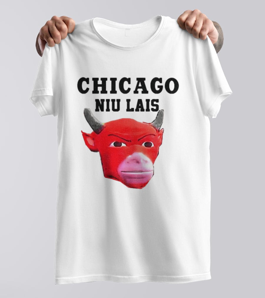 Chicago Bulls Niu Lais Red Bull Head T-Shirt
