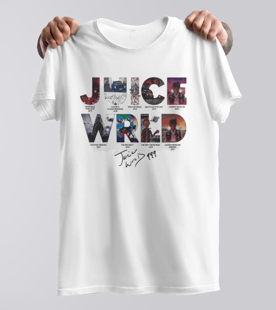 Juice WRLD 999 Death Race For Love Goodbye And Good Riddance Legends Never Die Fighting Demons The Party Never Ends Wild On Drugs T-Shirt