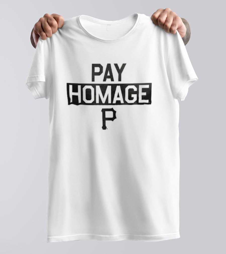 Pay Homage Pittsburgh Pirates Block Lettering Black T-Shirt