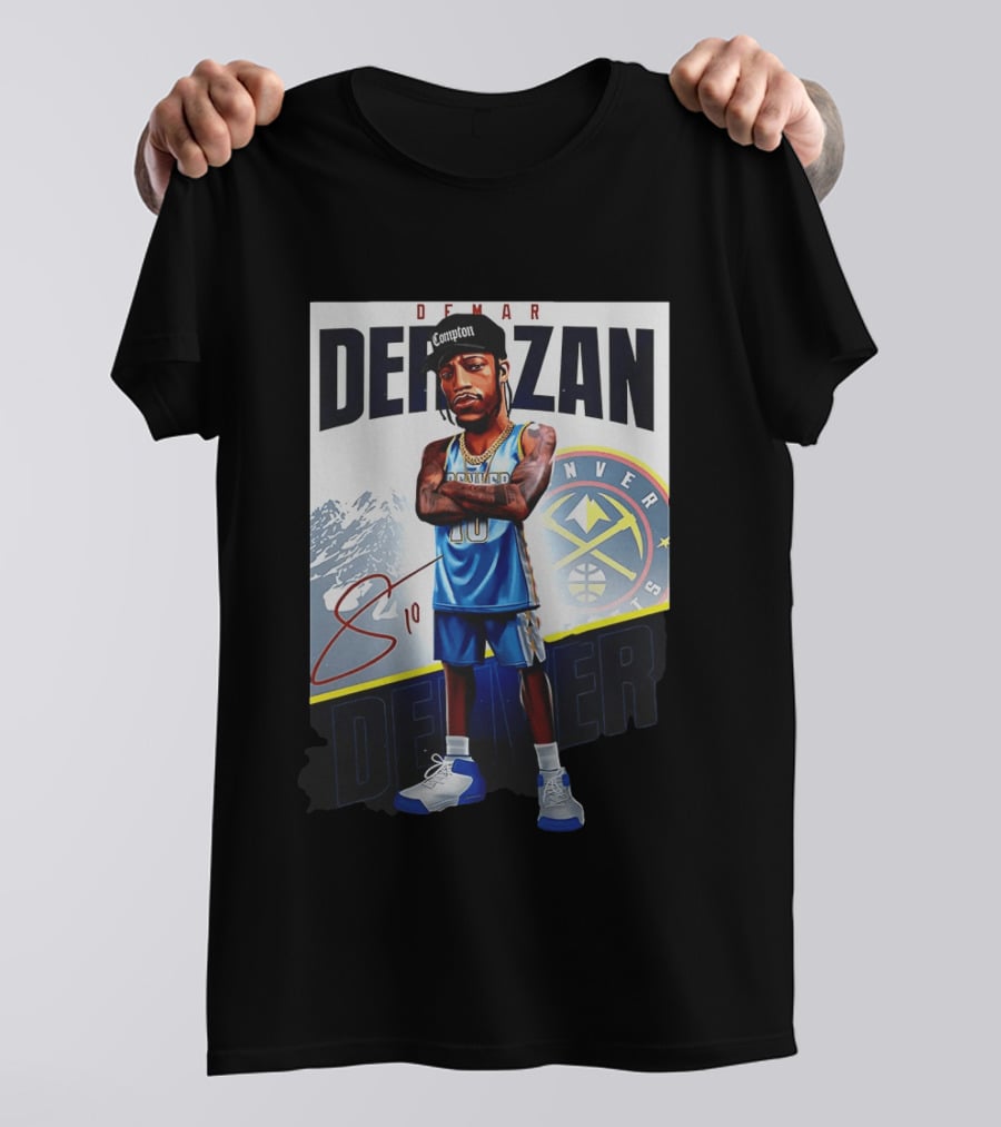 DeMar DeRozan Denver Nuggets Basketball Character With Signature T-Shirt