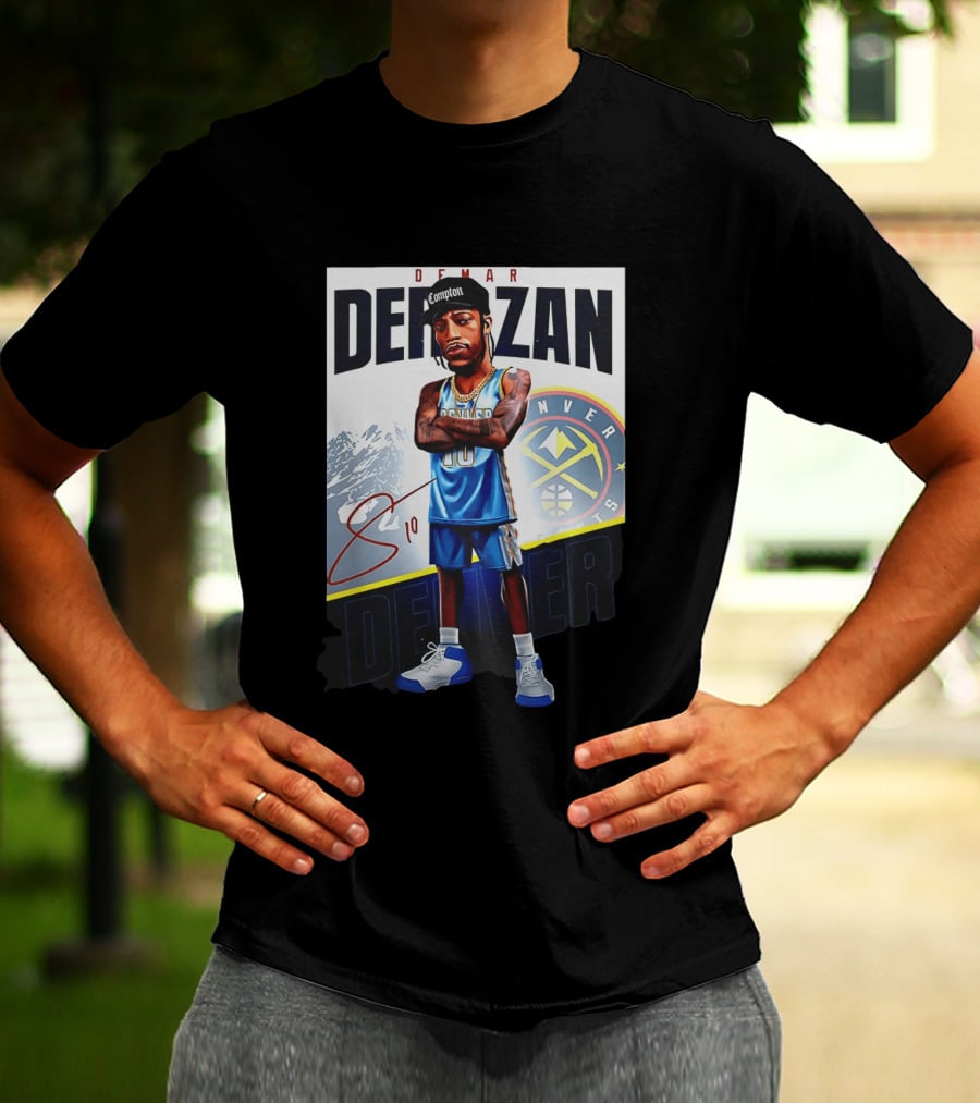DeMar DeRozan Denver Nuggets Basketball Character With Signature T-Shirt