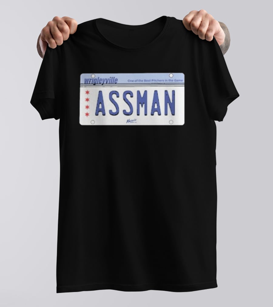 Wrigleyville Assman License Plate One Of The Best Pitchers In The Game T-Shirt