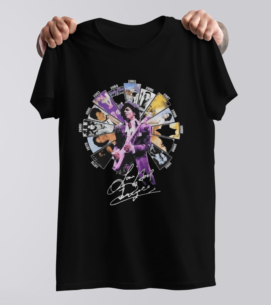 Prince Albums Wheel 1999 Love God Music Legend T-Shirt