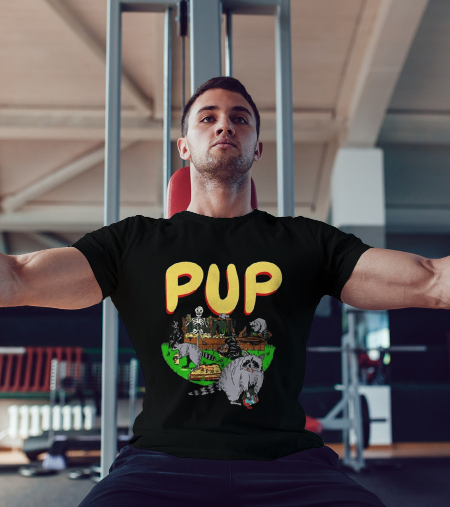 Pup The Band Racoon 2026 Tour Toronto ON Canada Pop Up Festive Skeleton Party T-Shirt
