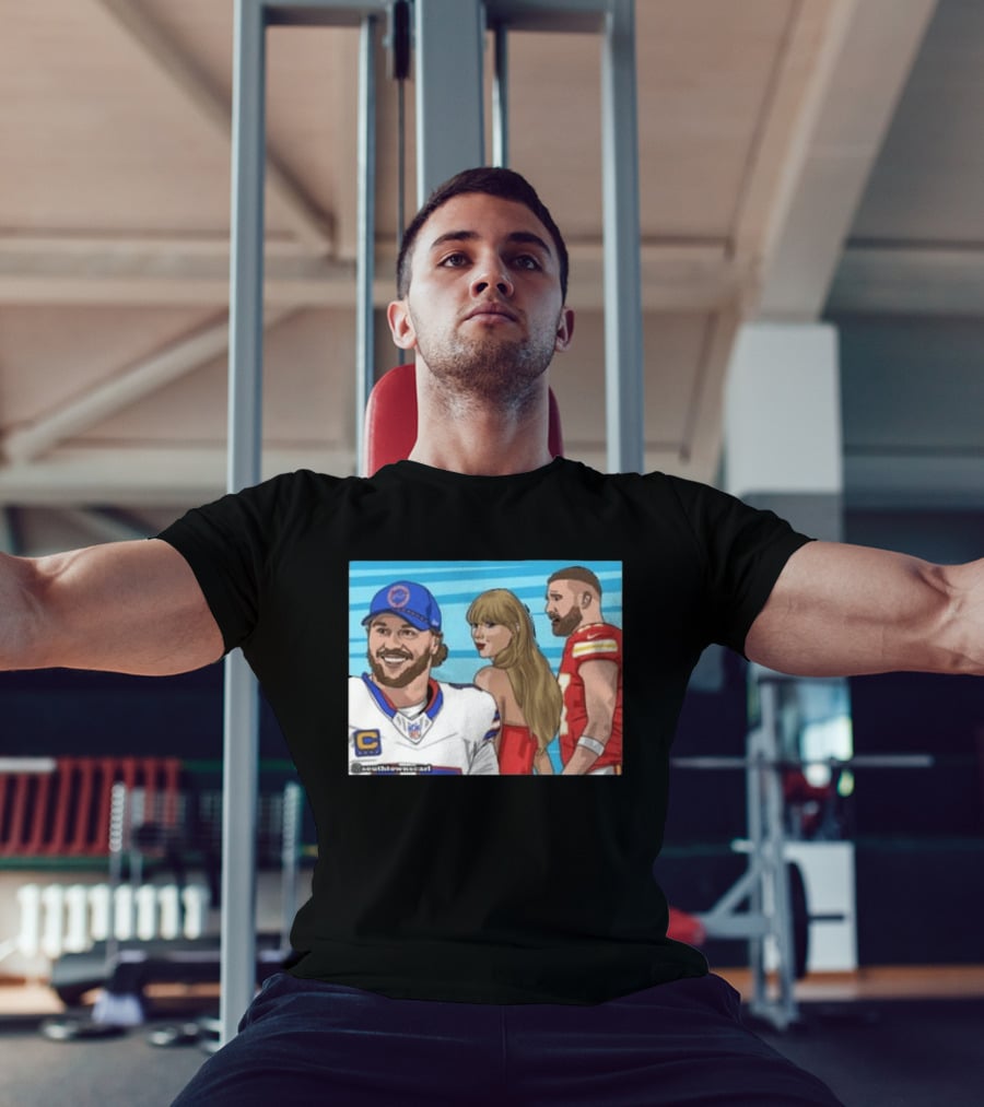 Josh Allen And Taylor With Kelce Stu McCallister सेटअप T-Shirt