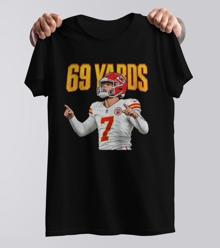 69 Yards Harrison Butker Kansas City Football Player T-Shirt