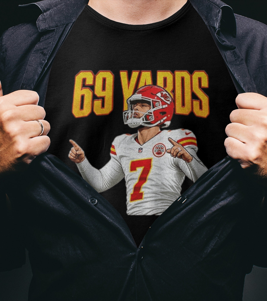 69 Yards Harrison Butker Kansas City Football Player T-Shirt