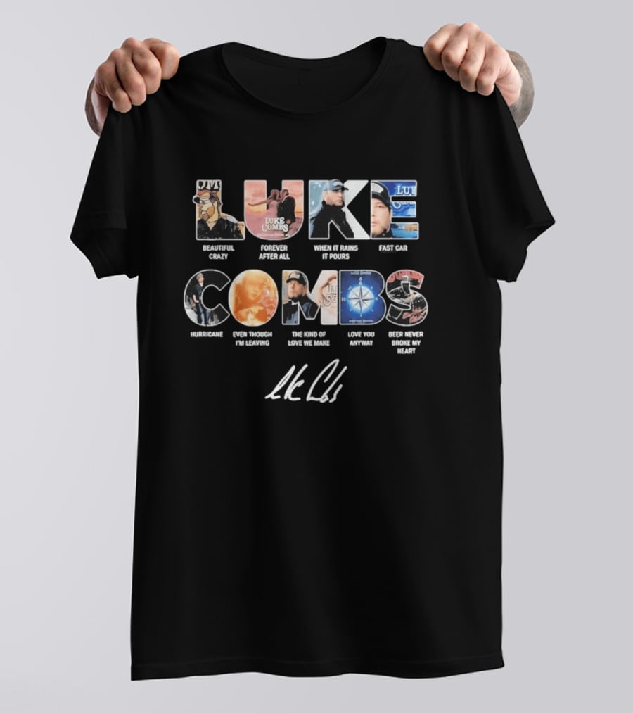 Luke Combs Greatest Songs Collage Country Music T-Shirt