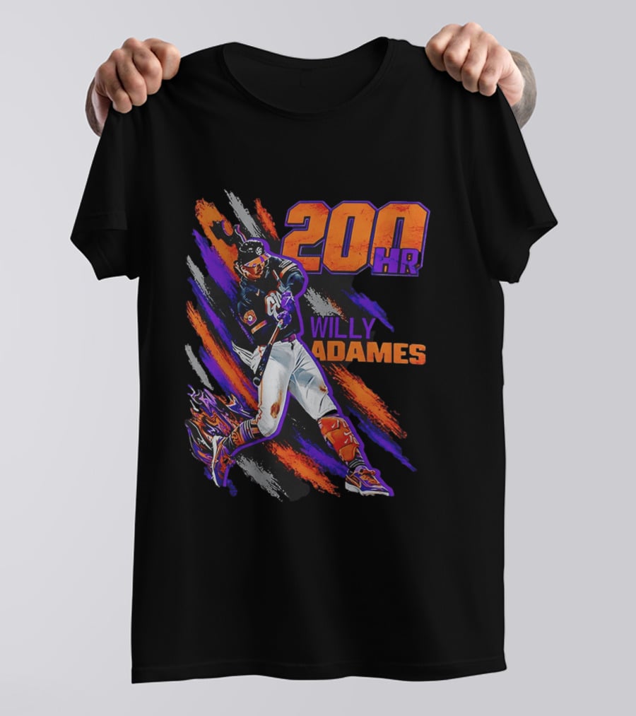200 HR Willy Adames San Francisco Giants Baseball T-Shirt