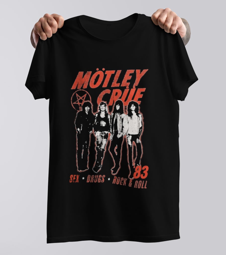 Mötley Crüe 83 Sex Drugs Rock & Roll Vintage Style 2026 T-Shirt