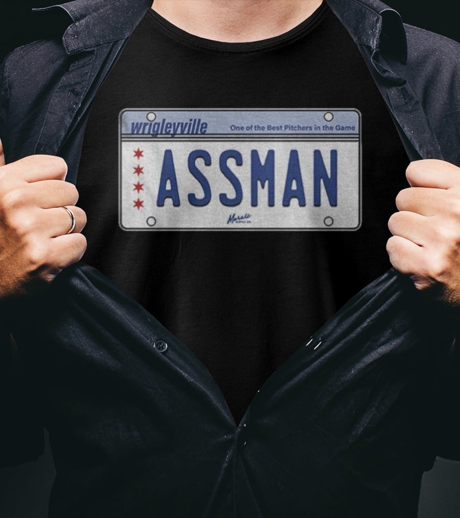 Wrigleyville Assman License Plate One Of The Best Pitchers In The Game T-Shirt