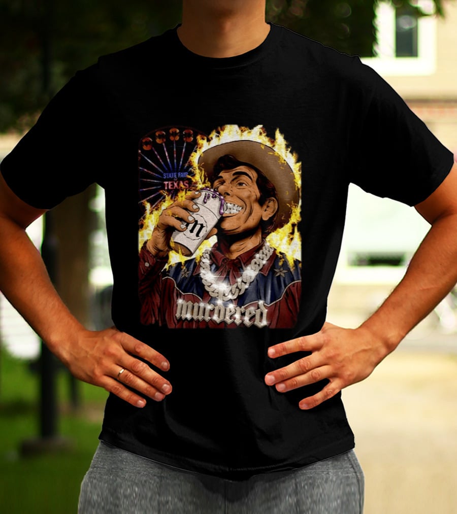 Big Tex State Fair Of Texas Ferris Wheel Fire Drinking Can Highlight T-Shirt