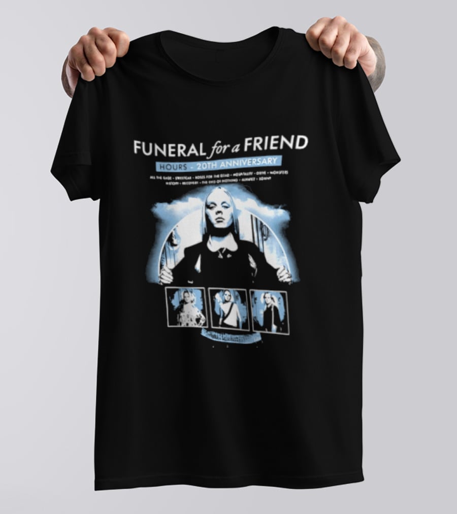 Funeral For A Friend Hours 20th Anniversary Blue Album T-Shirt