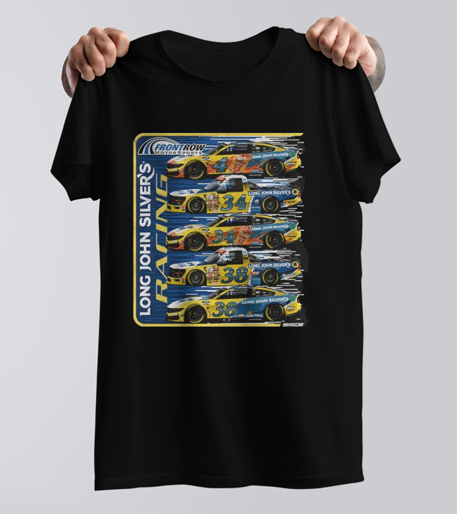 NASCAR Front Row Motorsports Long John Silver's Racing Cars 4 34 38 T-Shirt
