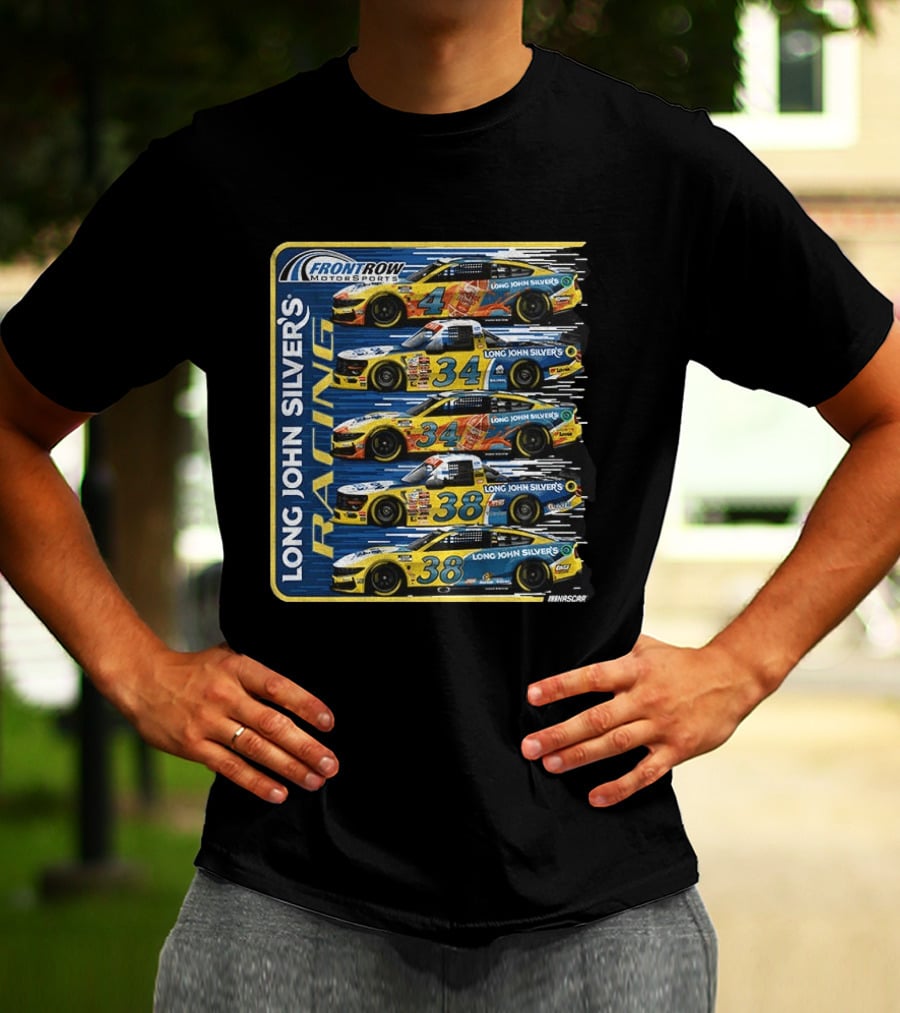 NASCAR Front Row Motorsports Long John Silver's Racing Cars 4 34 38 T-Shirt