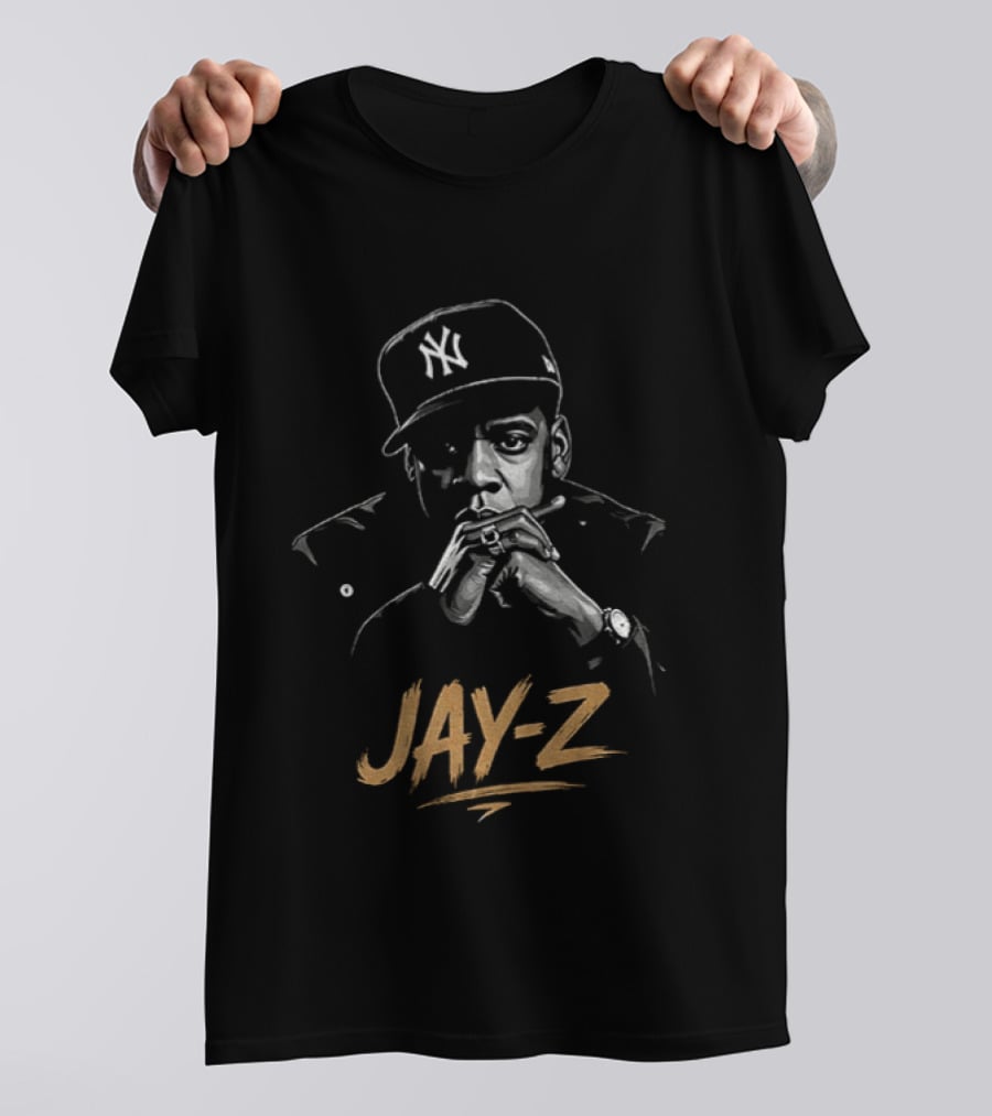 Jay Z Hip Hop Artist Featuring New York Yankees Cap T-Shirt