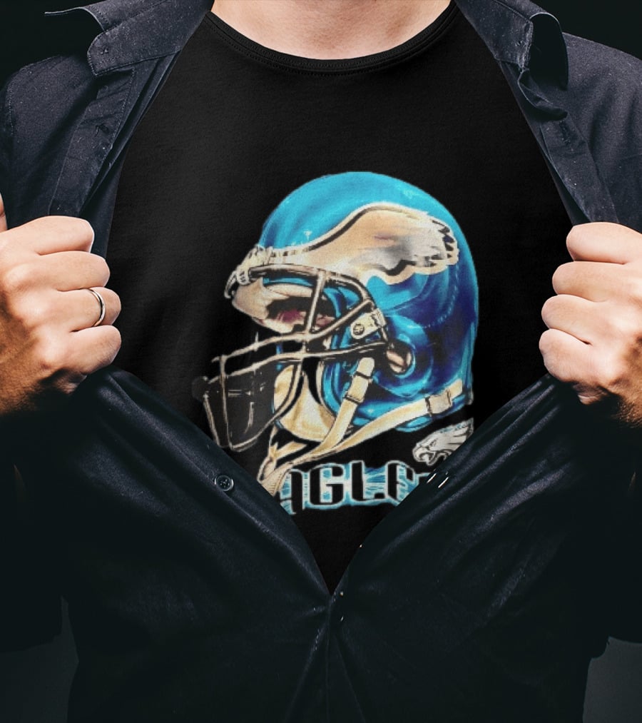 Philadelphia Eagles Blue Helmet Wing Decal EAGLES T-Shirt