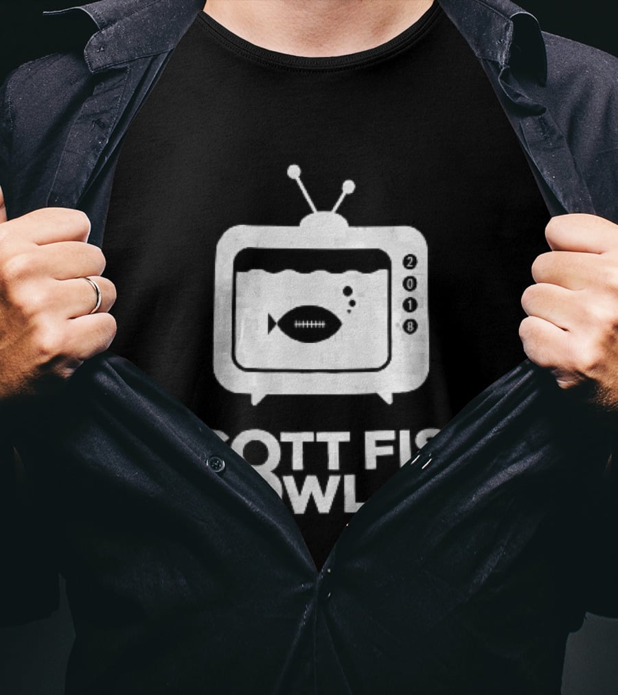 Scott Fish Bowl SFB8 2018 TV Aquarium Pigskin Bubbles T-Shirt