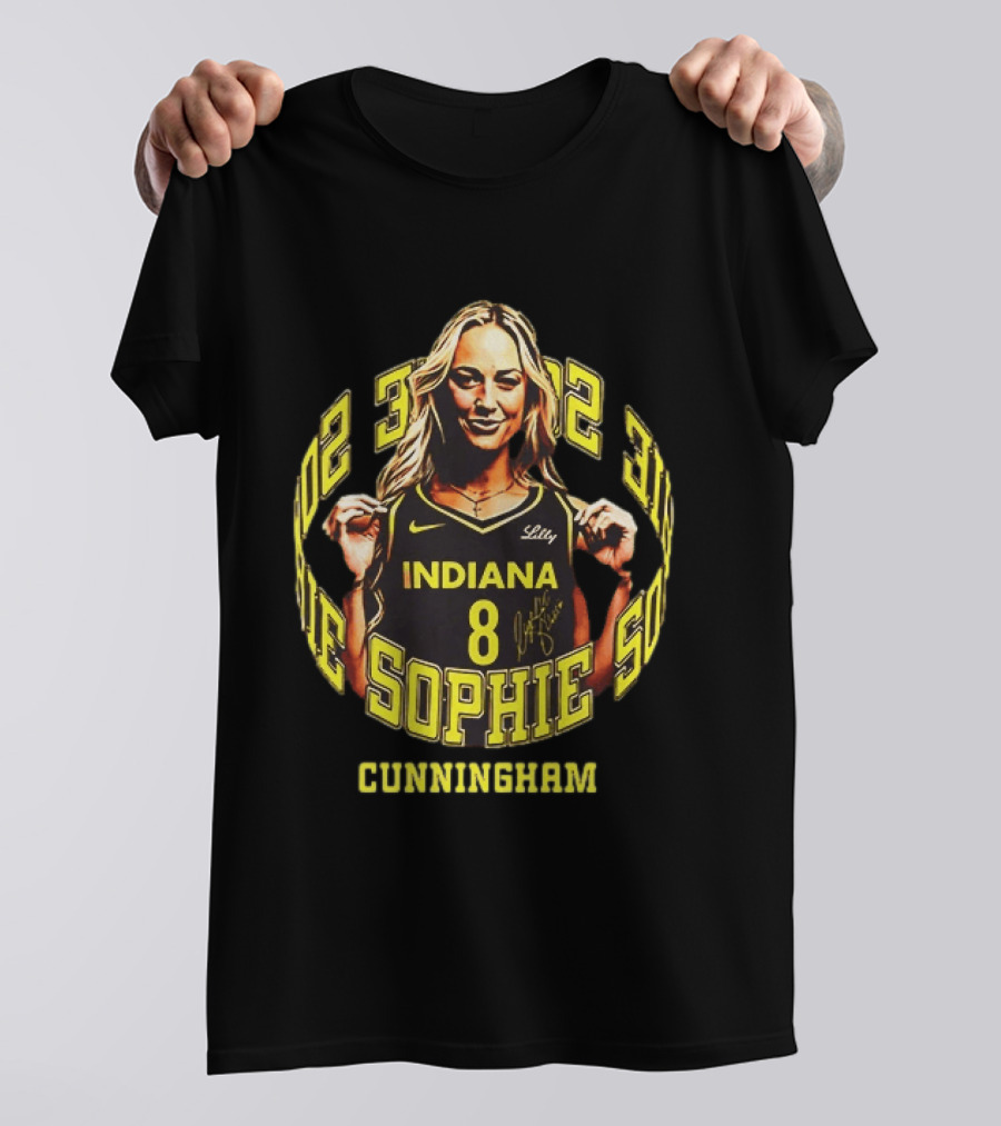 Sophie Cunningham Indiana 8 Basketball Player Signature T-Shirt