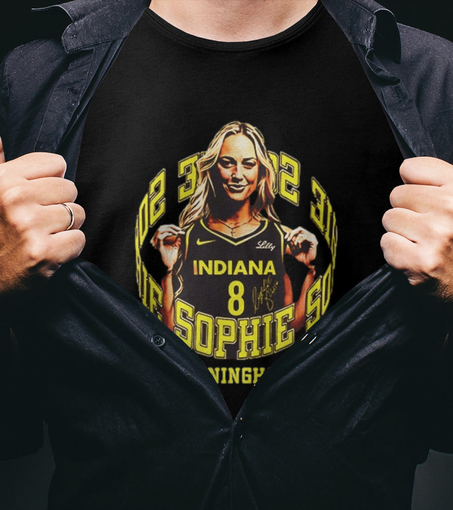 Sophie Cunningham Indiana 8 Basketball Player Signature T-Shirt
