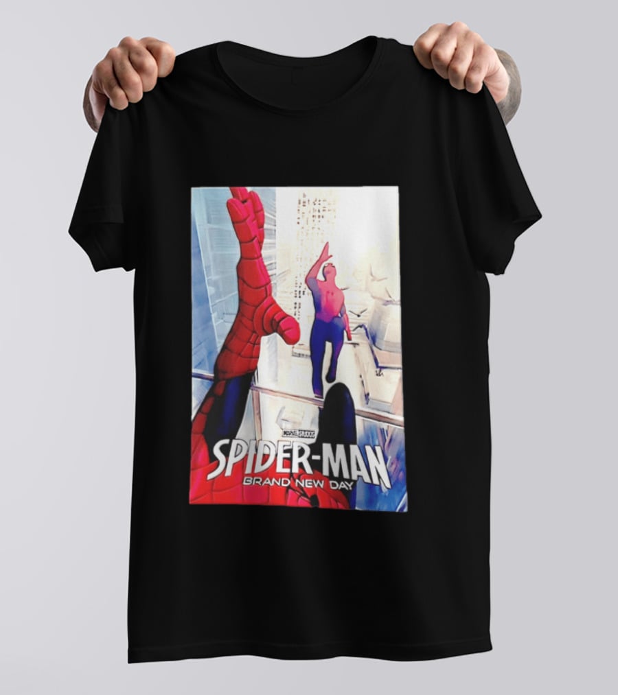 Marvel Spider Man Brand New Day High Five Scene T-Shirt