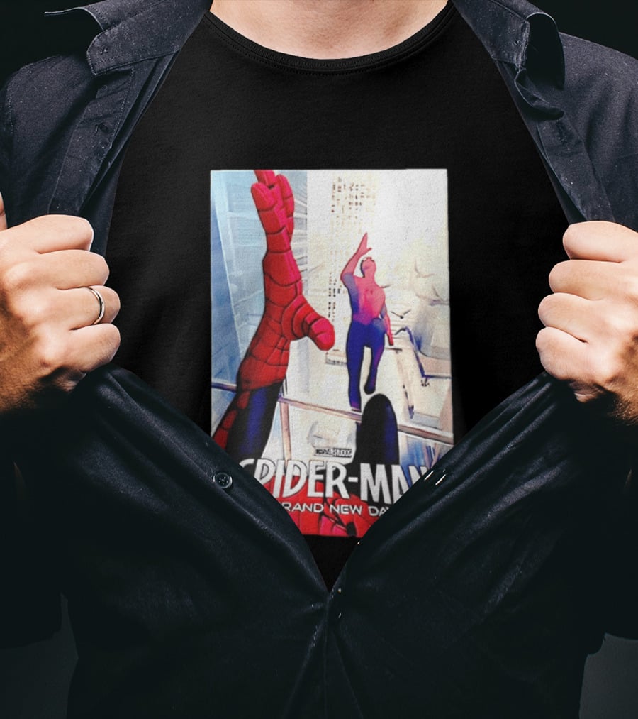 Marvel Spider Man Brand New Day High Five Scene T-Shirt