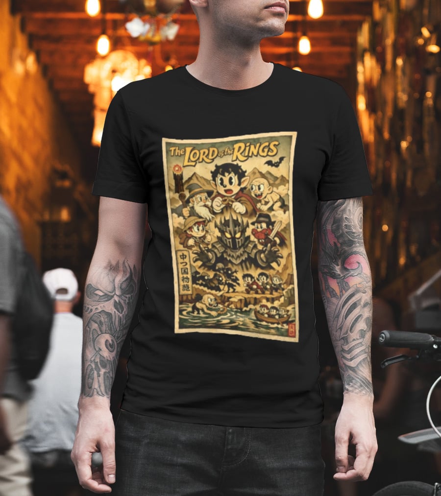 The Lord Of The Rings Middle Earth Tale Cartoon Adventure T-Shirt