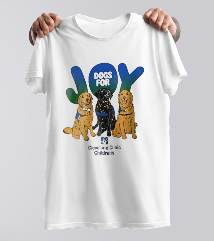 Cleveland Clinic Children's Dogs For Joy Golden Retrievers Black Lab Cartoon T-Shirt