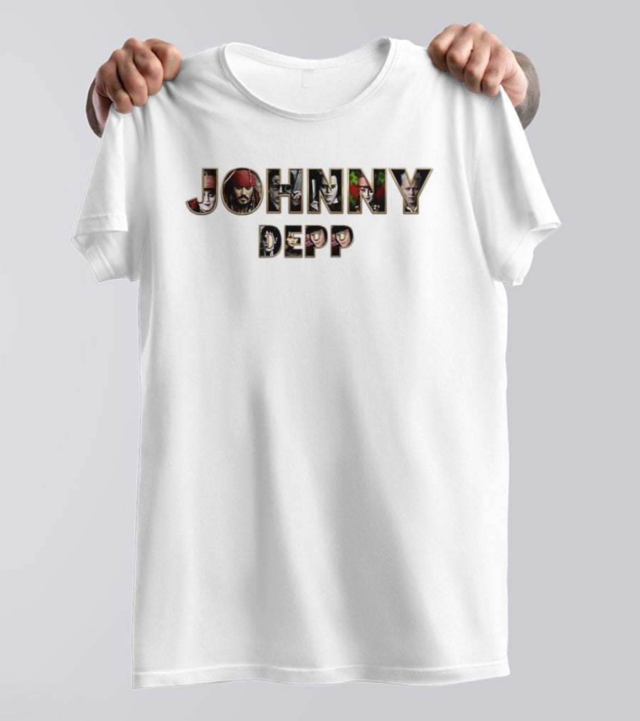 Johnny Depp Iconic Movie Characters Collage T-Shirt