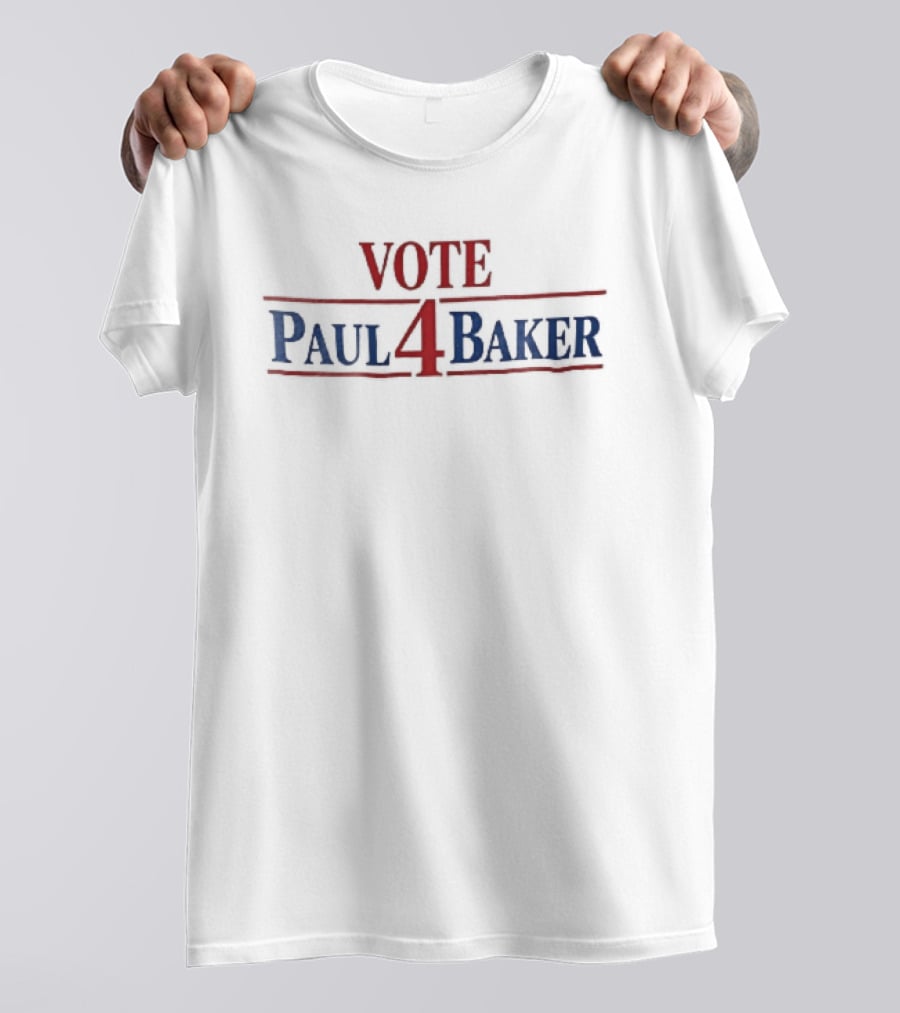 Vote Paul 4 Baker Red Blue Campaign T-Shirt